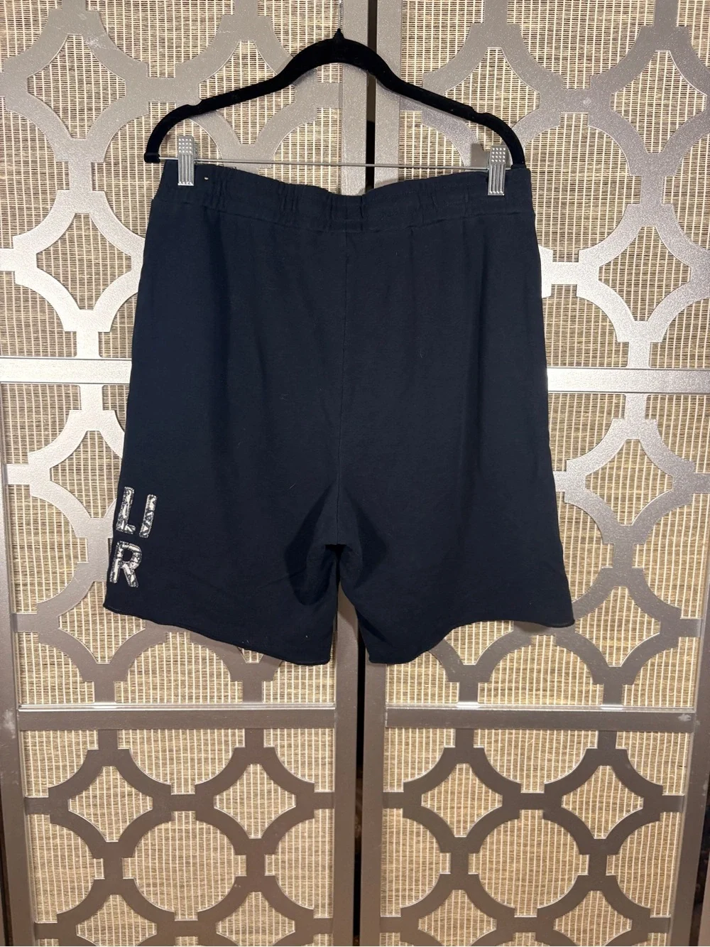 Hollister Men’s Navy Drawstring Athletic Shorts with White Rope